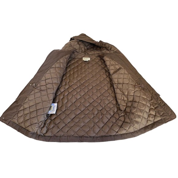 Vintage Eddie Bauer Goose Down Filled Puffer Jacket Winter Coat Mens Sz M Brown - Picture 3 of 10